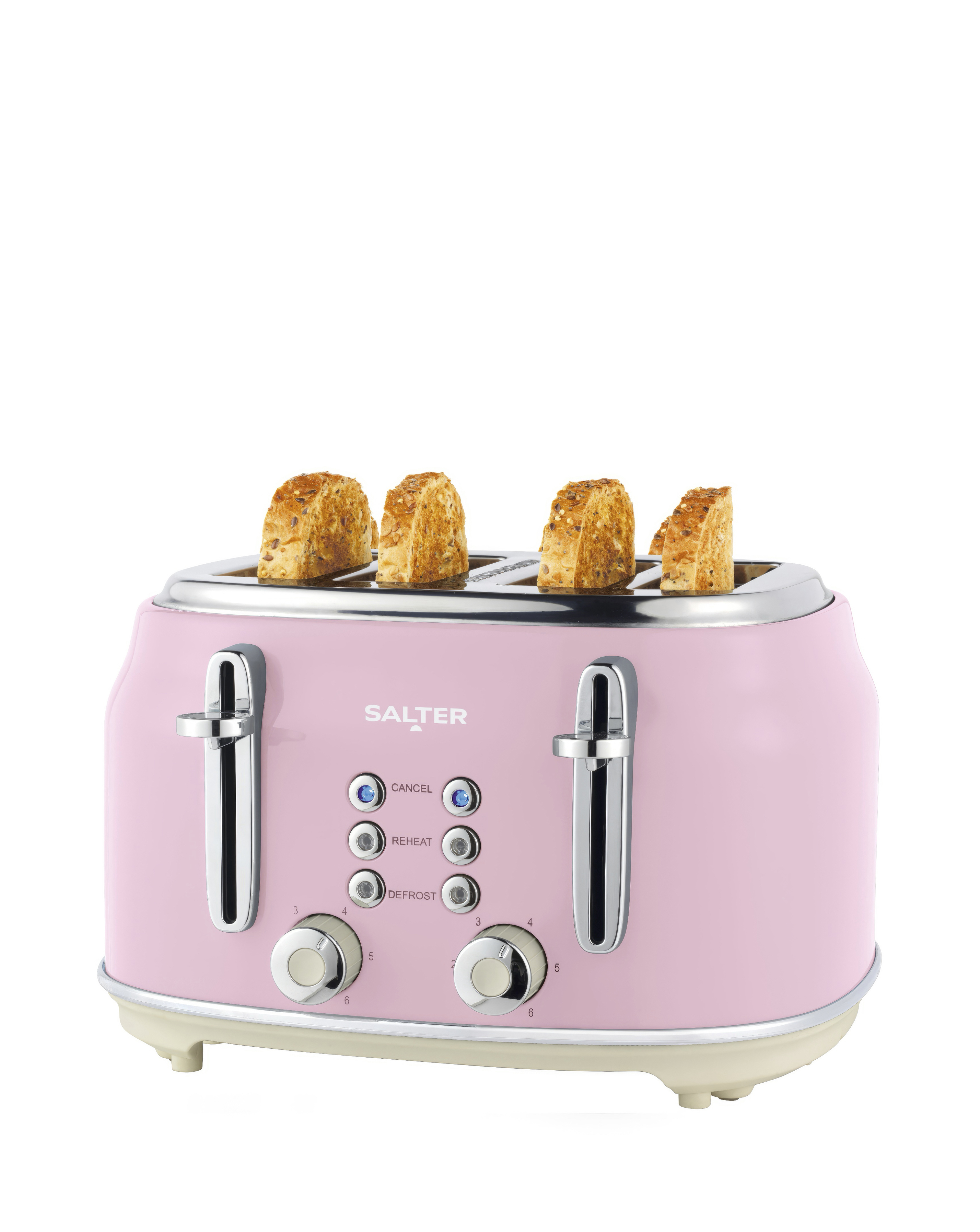 Salter Retro 4 Slice Pink Toaster