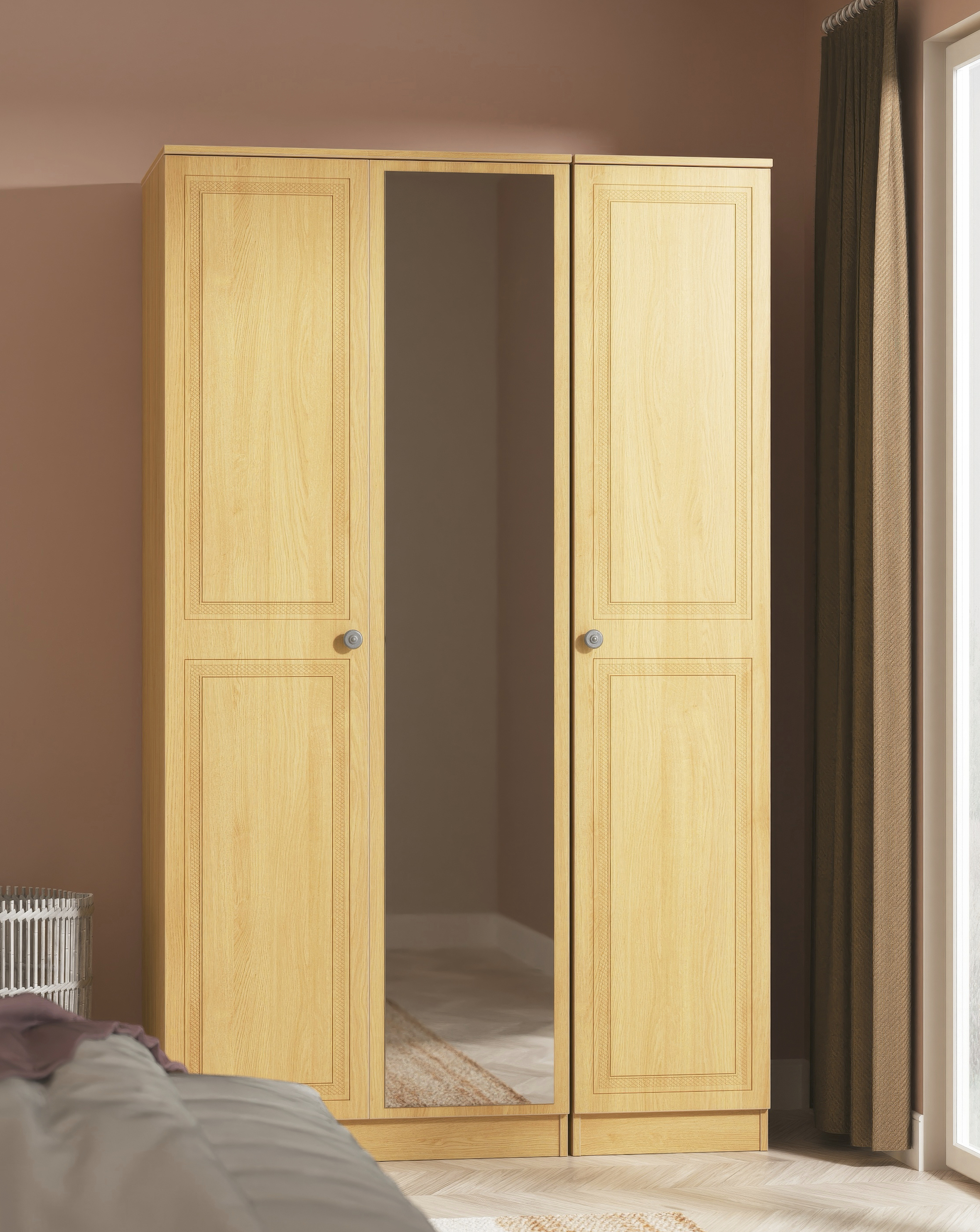 Richmond 3 Door Mirrored Wardrobe