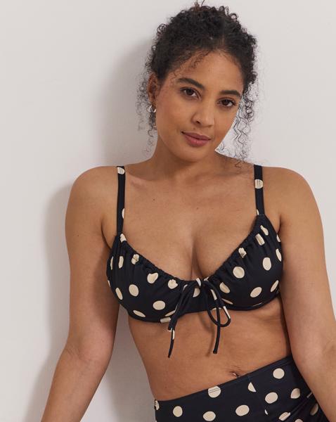 Ruched Underwired Bikini Top