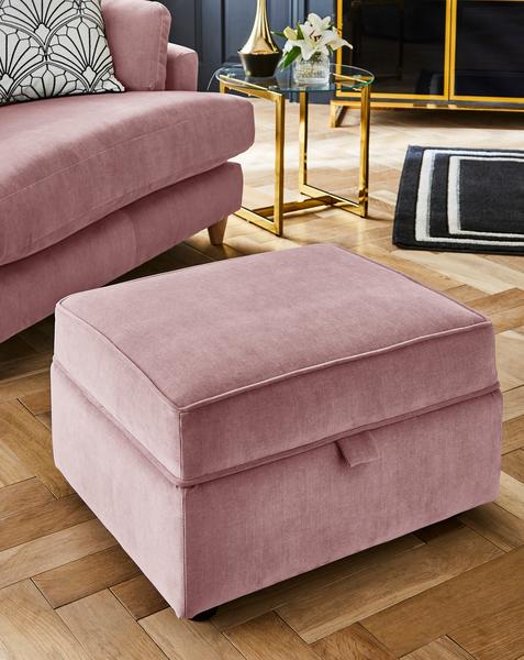 Joanna Hope Tilly Storage Footstool - Blush
