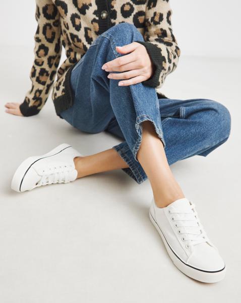 Ryder Lace Up Canvas Trainer Wide E Fit