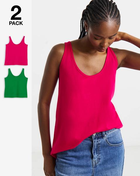 2 Pack Slouchy Vests