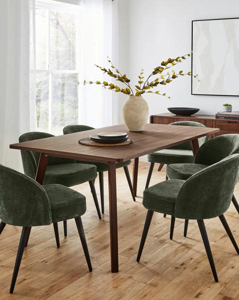 Oslo Dining Table with Emilie Chenille