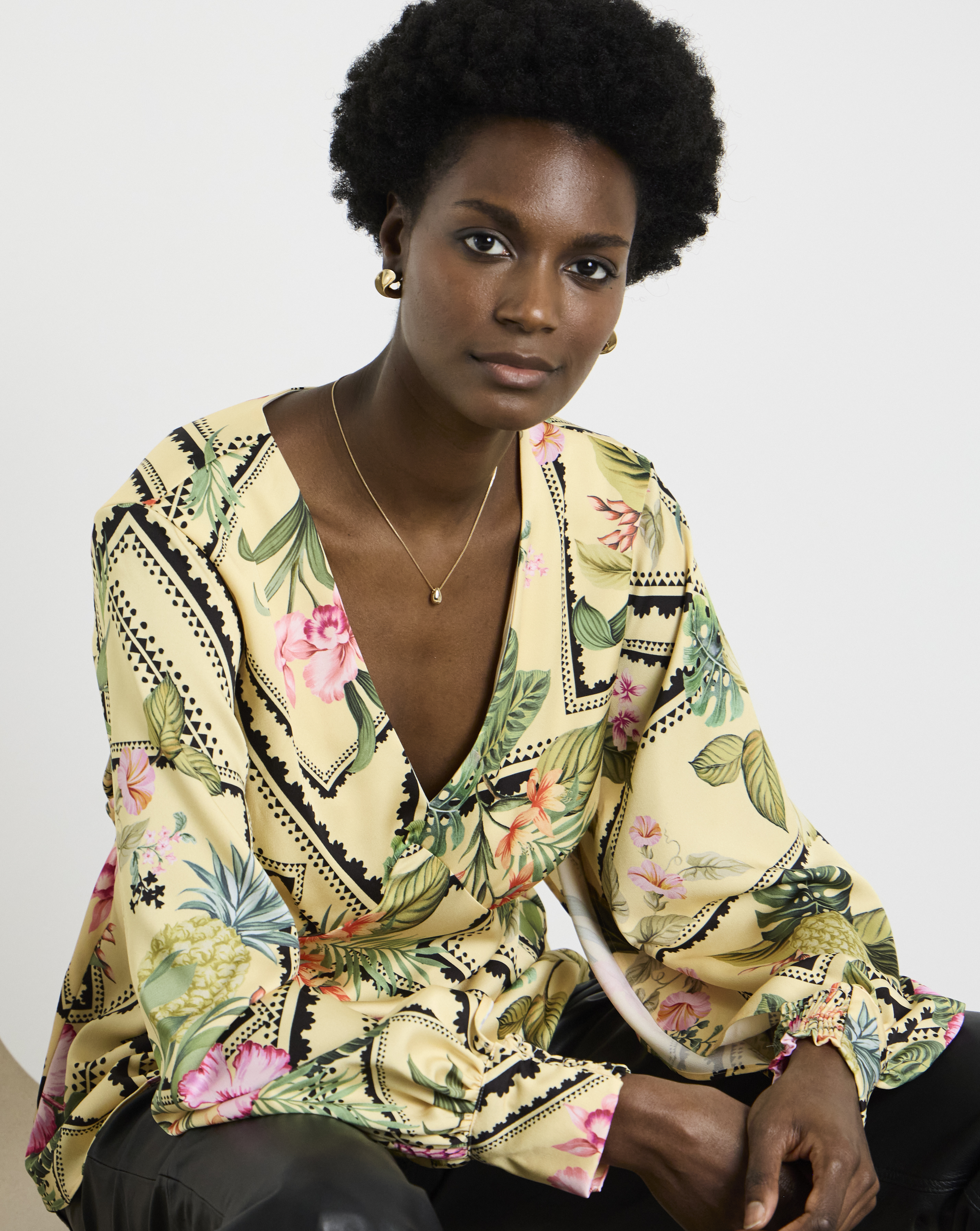 Joanna Hope Printed Blouse