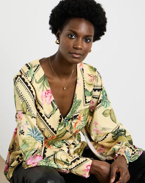 Joanna Hope Printed Blouse