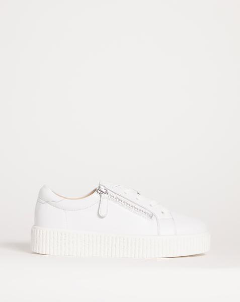 Leather Side Zip Trainer E Fit