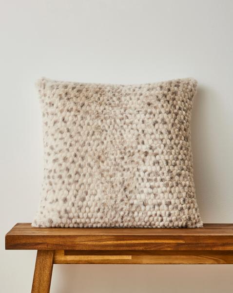 Textured Faux Fur Cushion