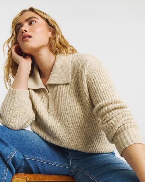 Simply Be Collared Rib Jumper