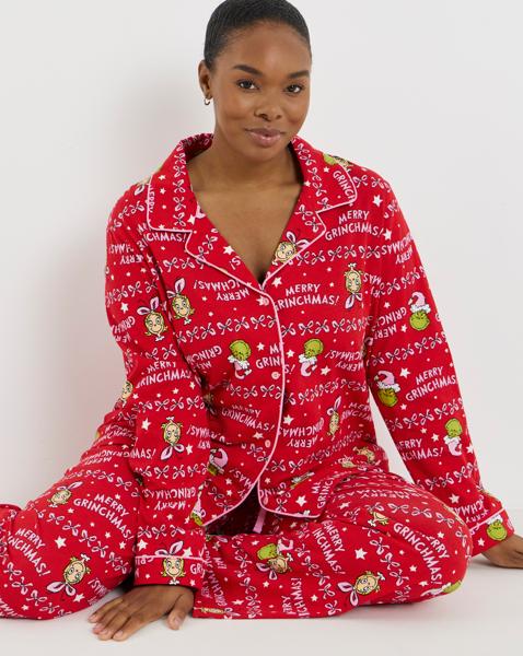 Grinch Button Through PJ Set