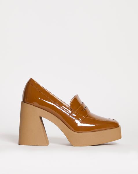 Platform Loafer Heeled Shoes Ex Wide