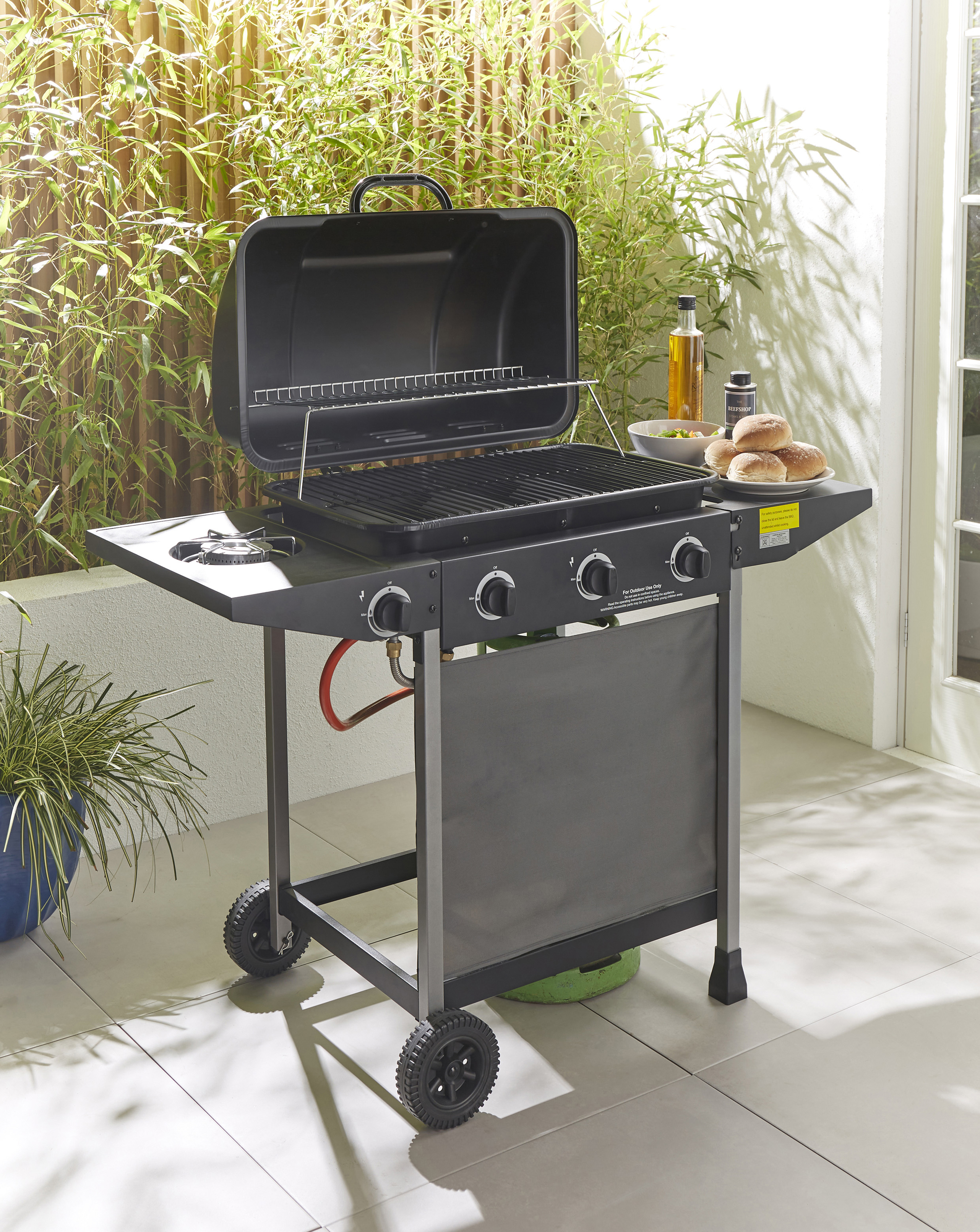 3 Burner Gas BBQ with Side
