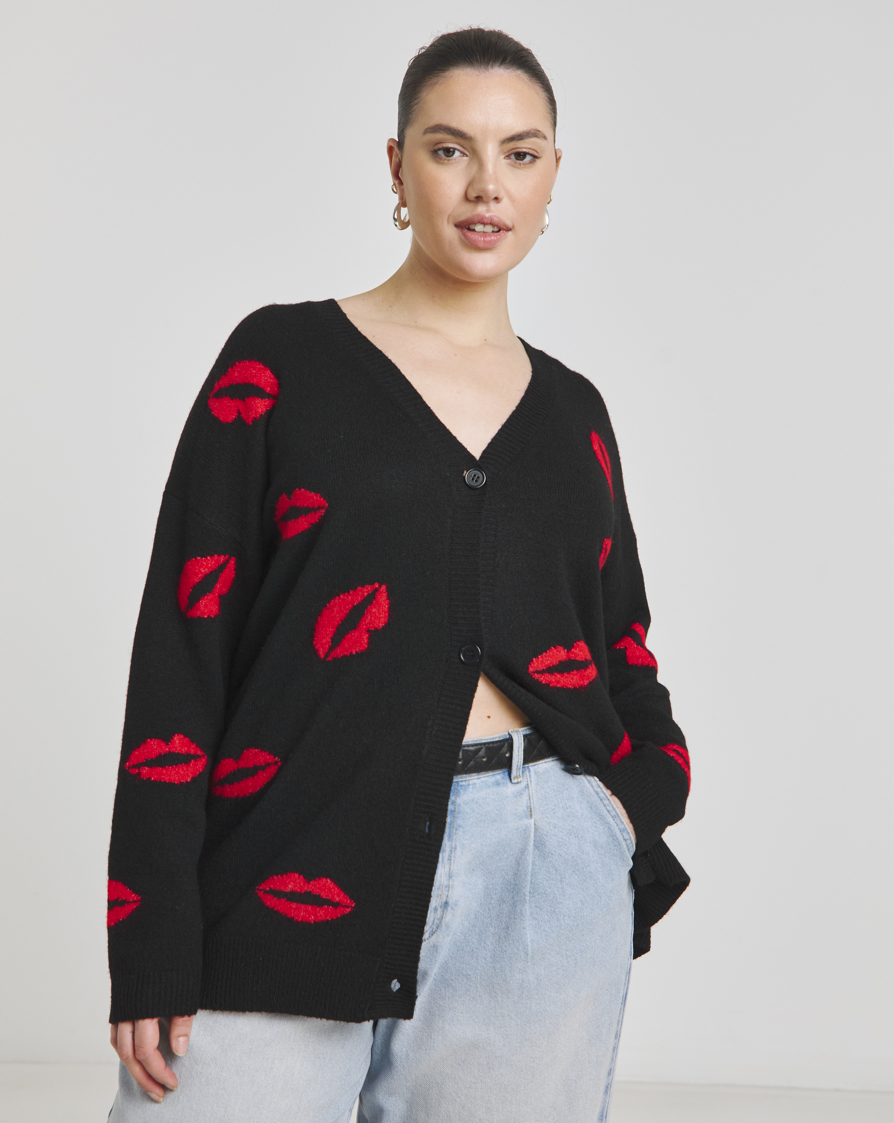 Simply Be Jacquard Boyfriend Cardigan