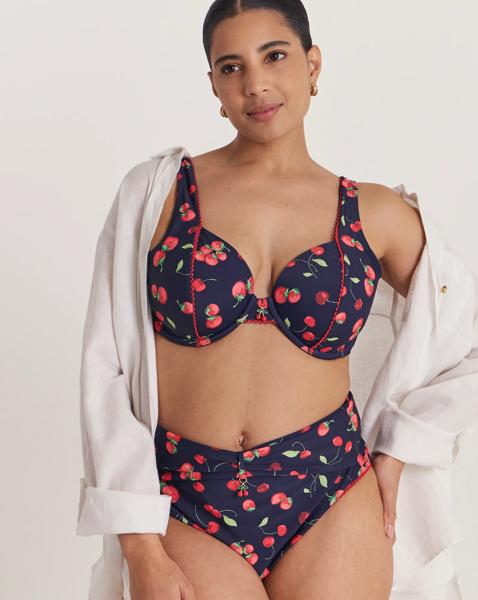 Simply Be Cherry Print Bikini Brief
