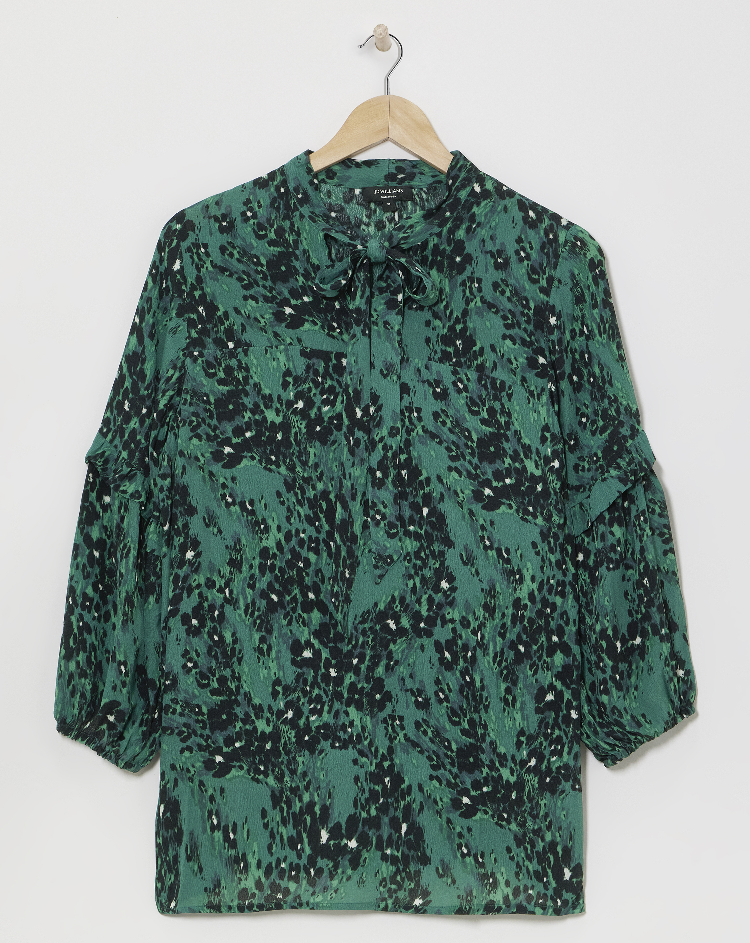 Button Front Frill Detail Top