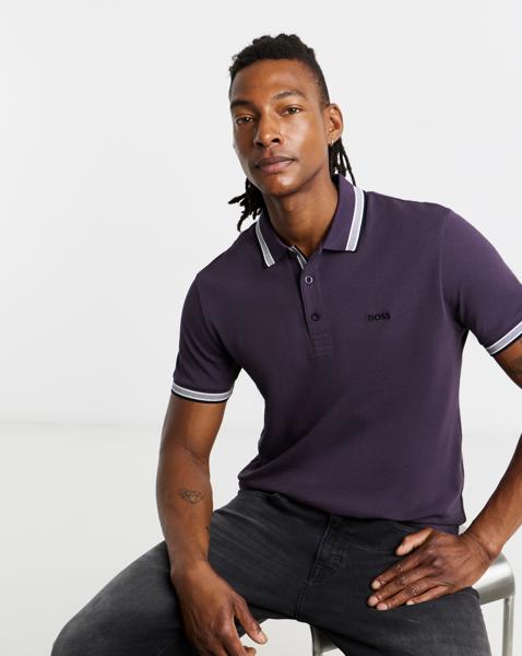 BOSS Short Sleeve Paddy Polo - Purple