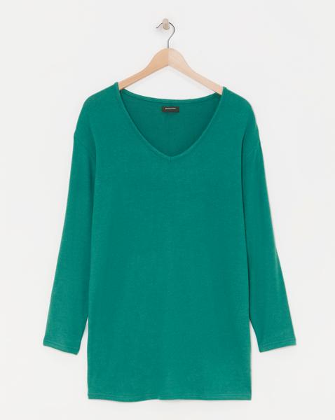 Soft Touch V-Neck Longline Top