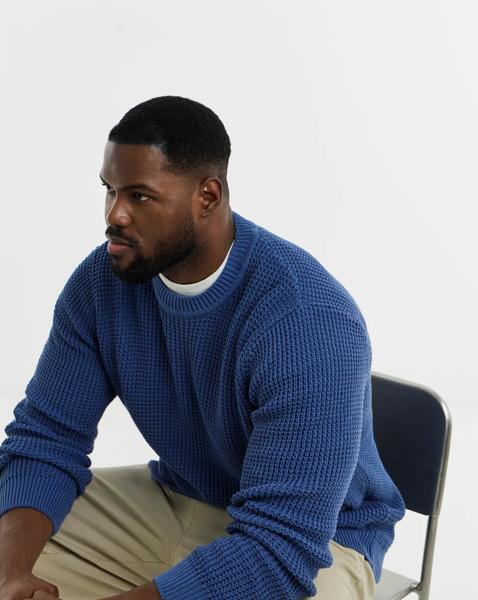 Textured Crew Neck Jumper