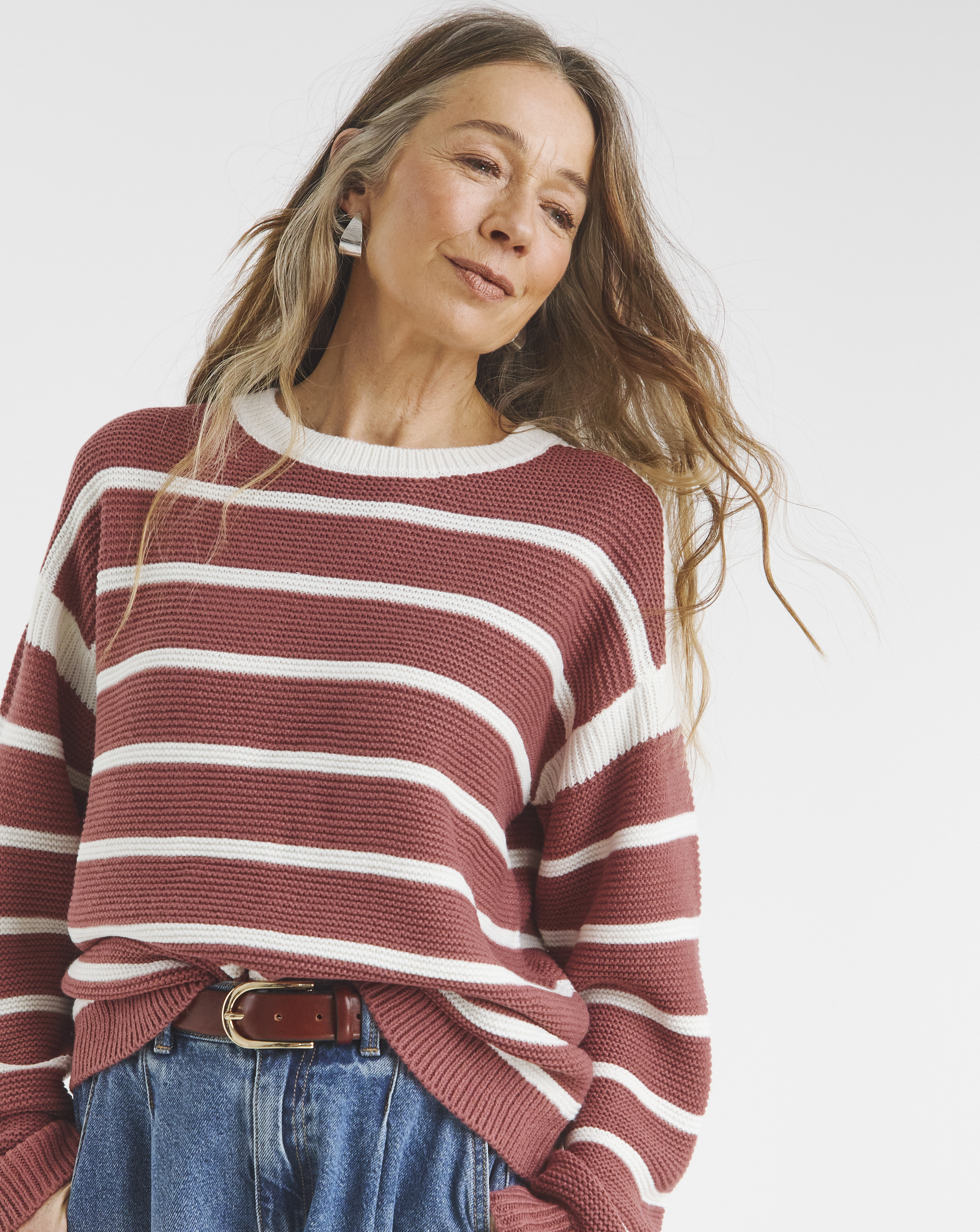 STRIPE CREW NECK