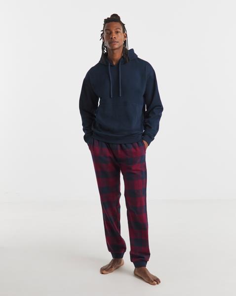 Hoodie and Check Bottom Lounge Set