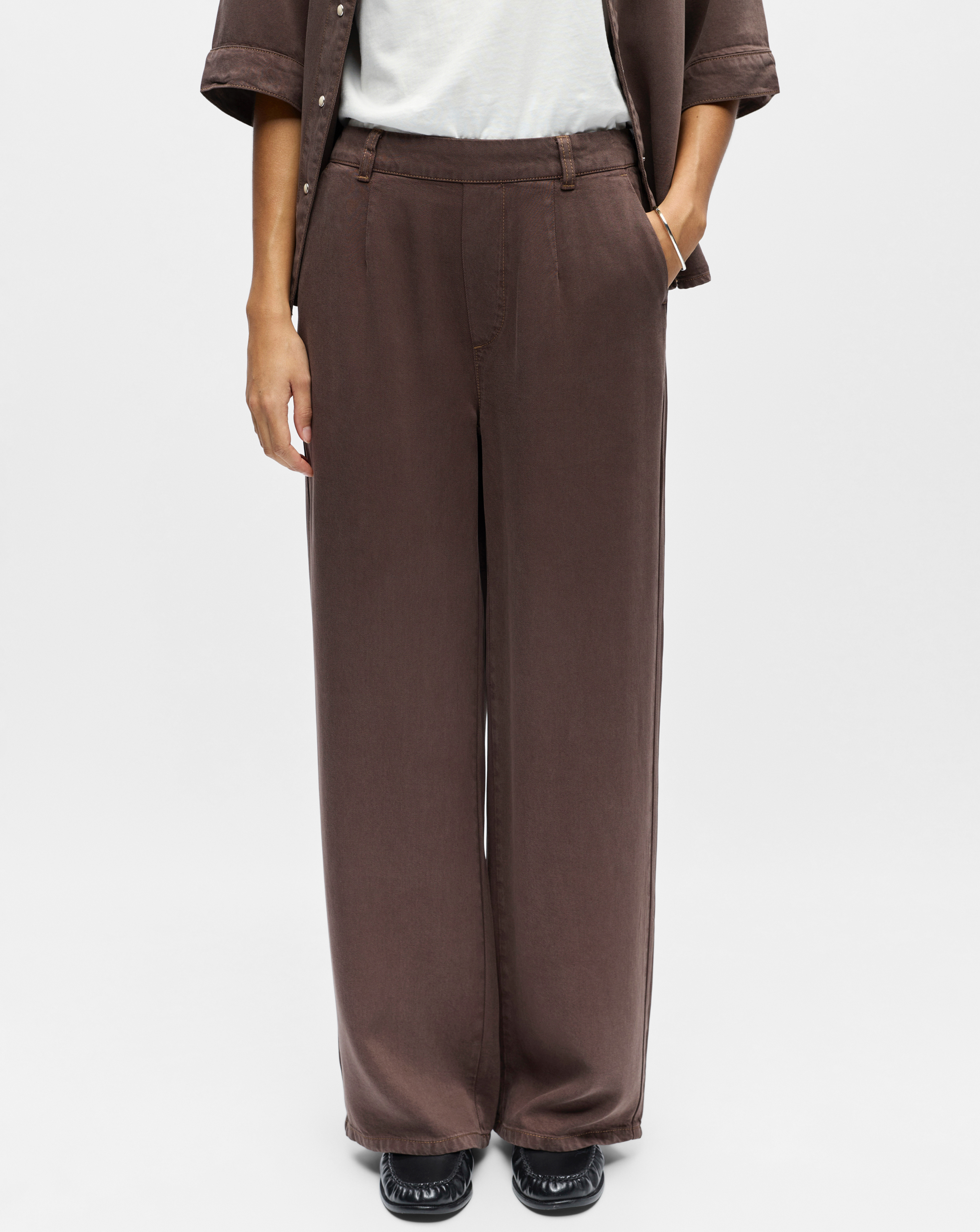OBJECT Mid Waist Wide Trouser