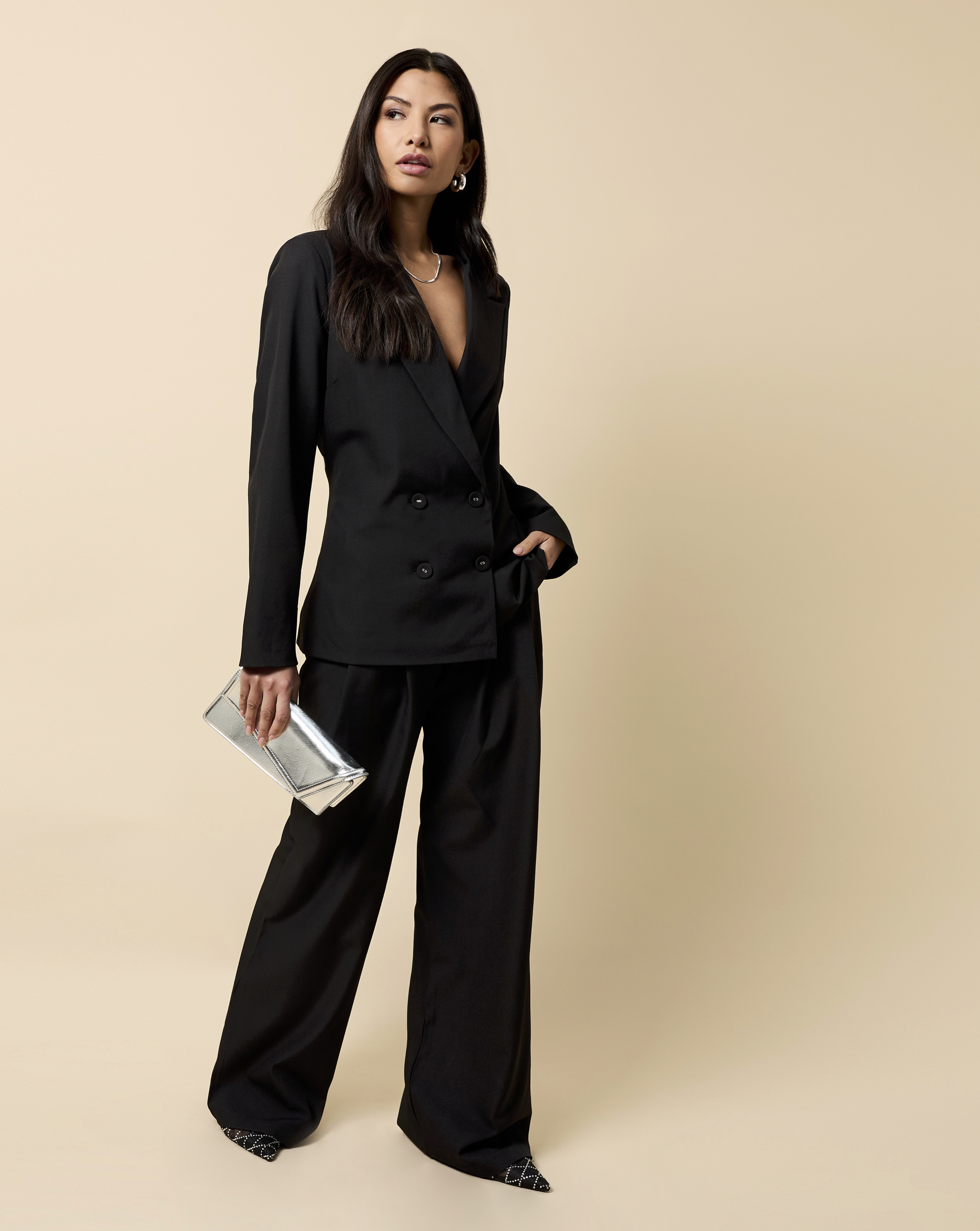 Little Mistress Black Oversized Blazer