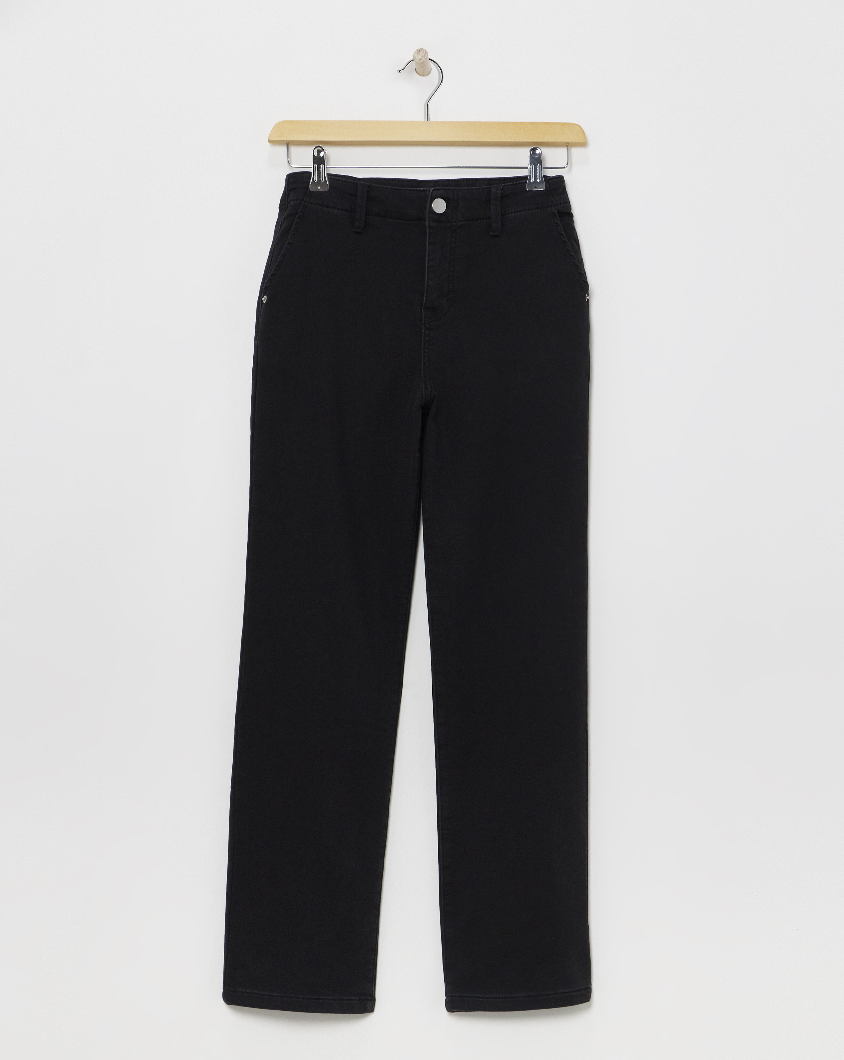 Black Fleece Lined Cosy Slim Leg Jeans