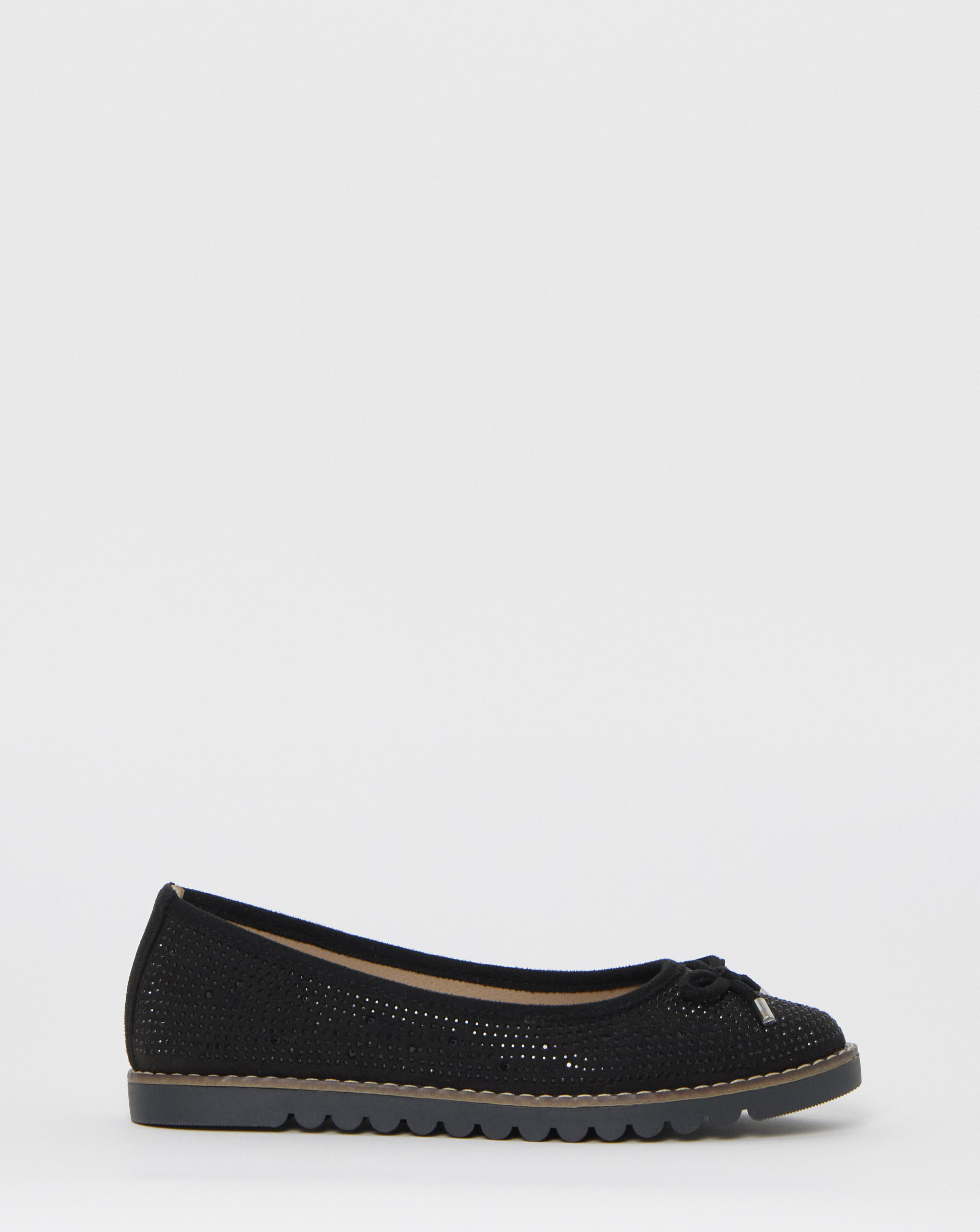 Cushion Walk Bow Boucle Ballerinas EEE