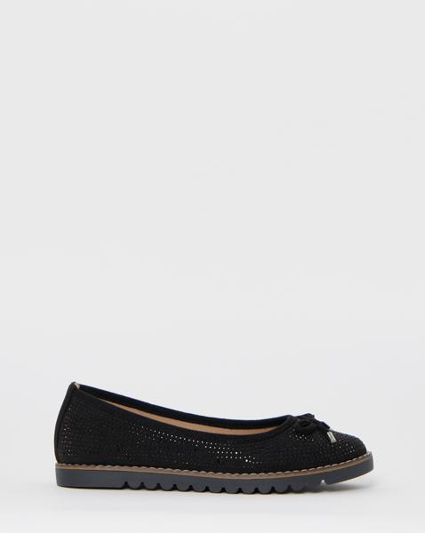 Cushion Walk Bow Boucle Ballerinas EEE