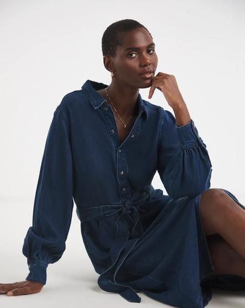 Lyocell Denim Midi Dress