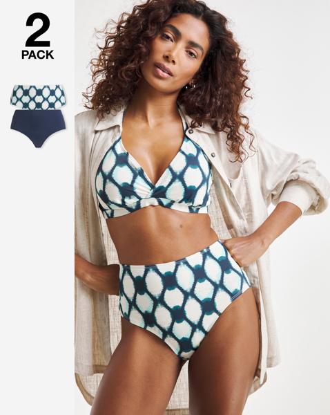 Value 2 Pack High Waist Bikini Bottoms