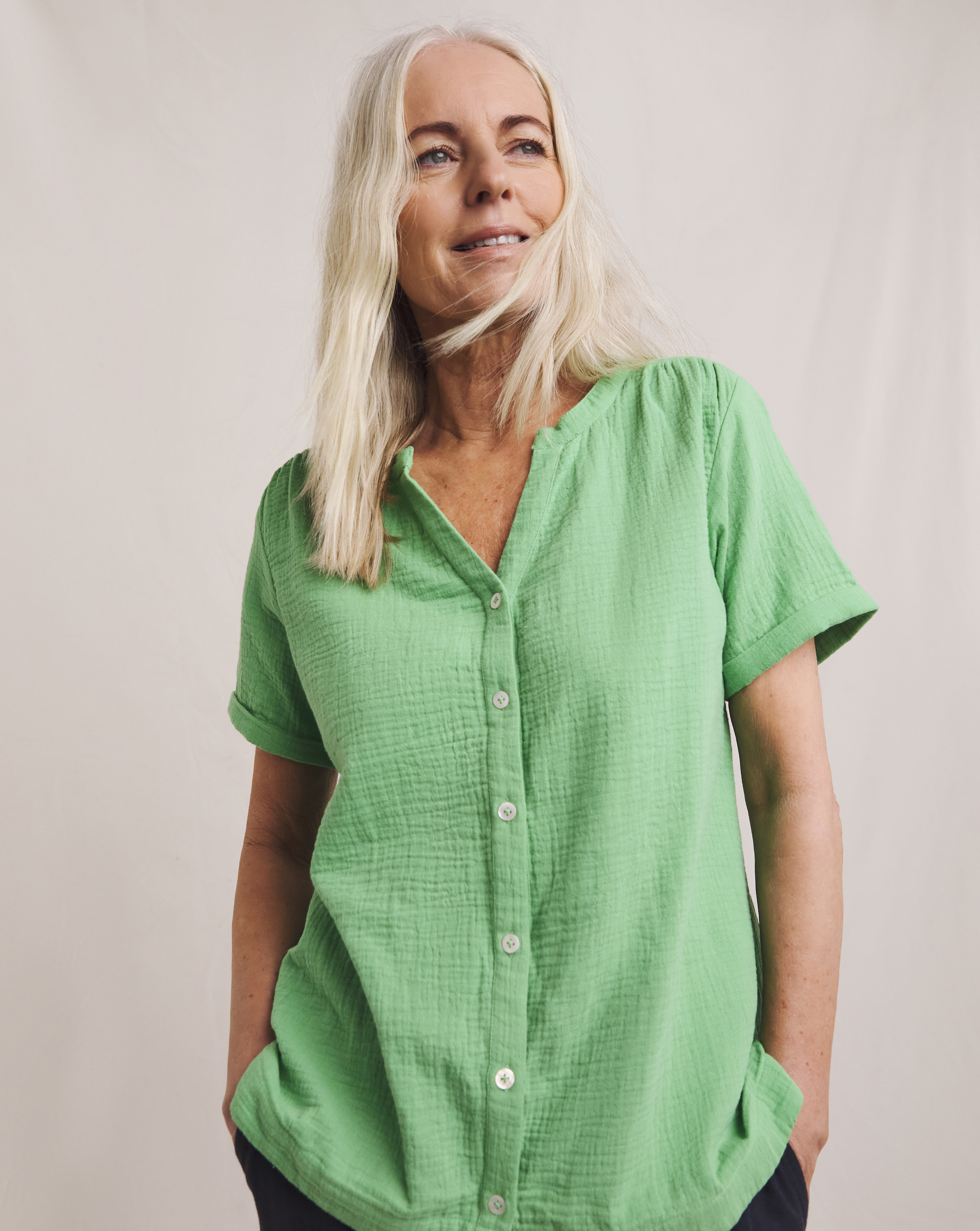 Julipa Button Pure Cotton Top