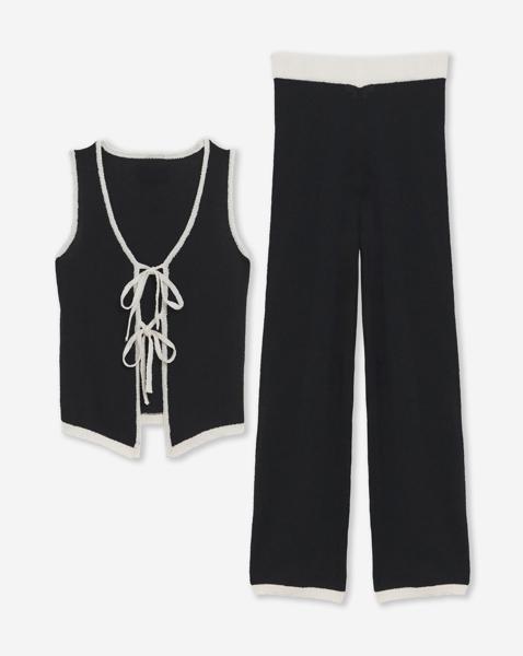 Simply Be Tie Front Waistcoat Co-Ord - Image