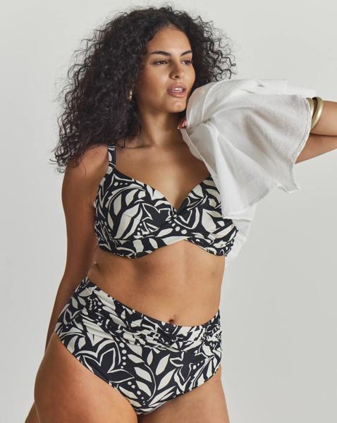 Twist Front High Waist Bikini Bottoms