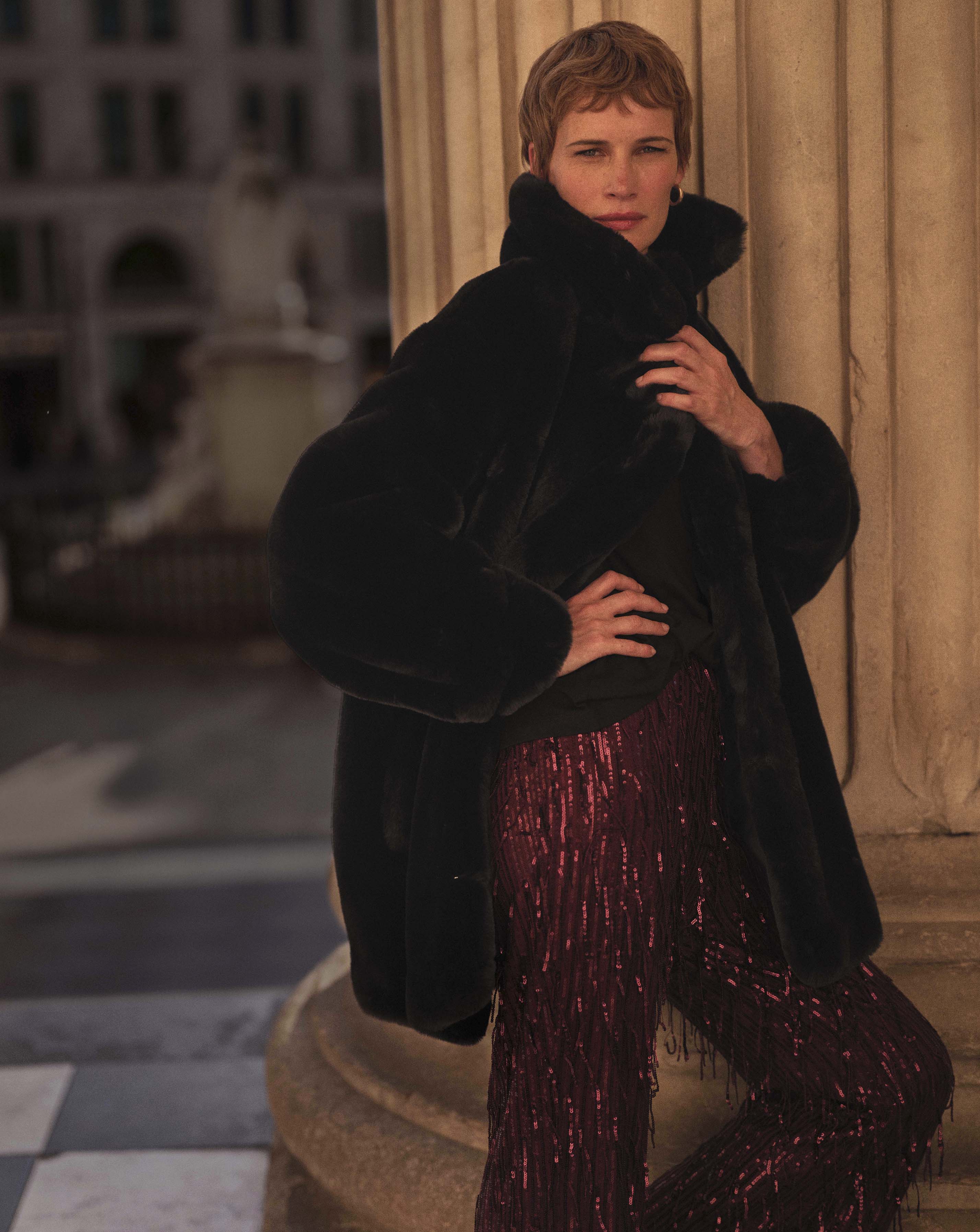 Plush Faux Fur Coat