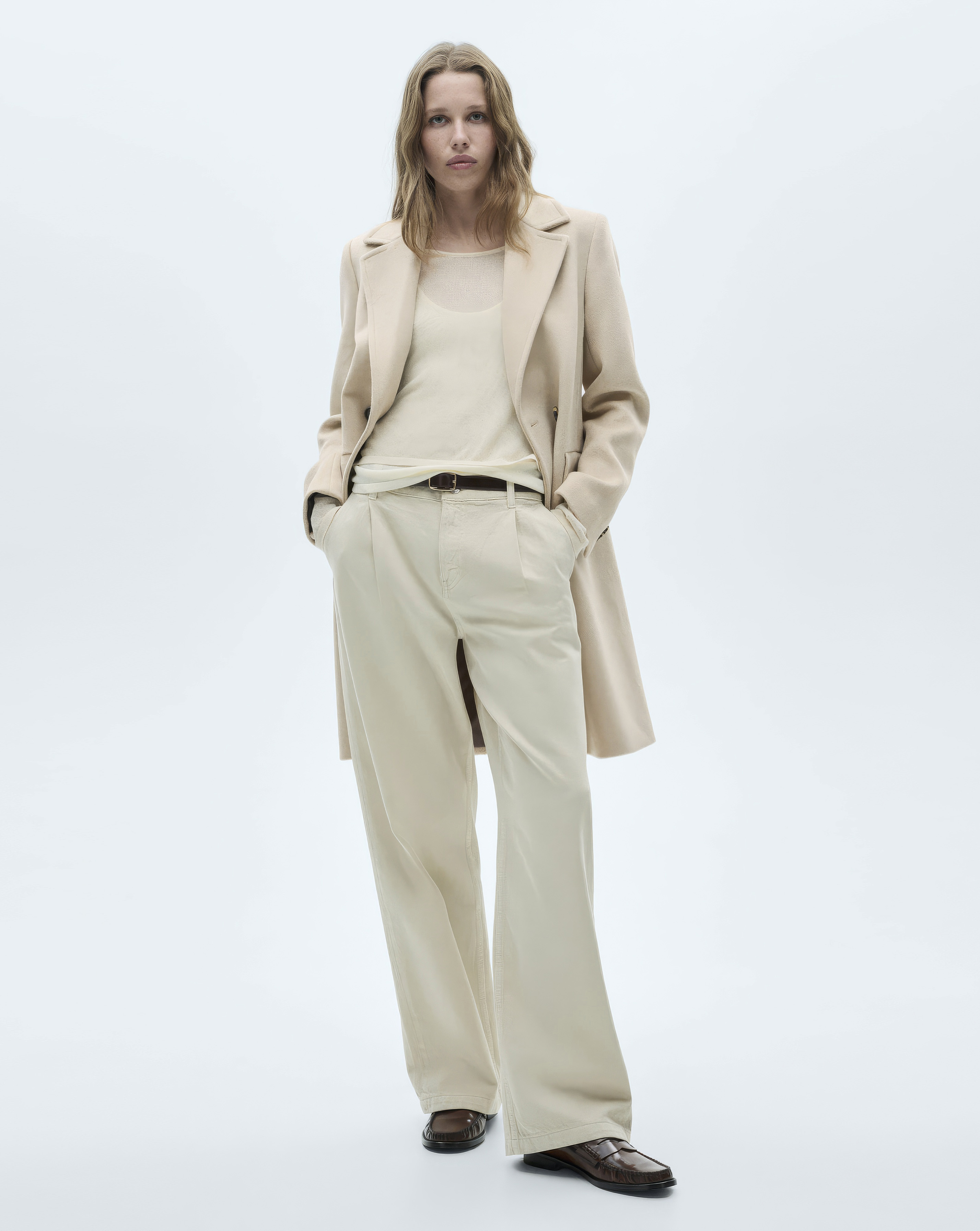 Mango Stone Double Breasted Wool Coat - Xxl