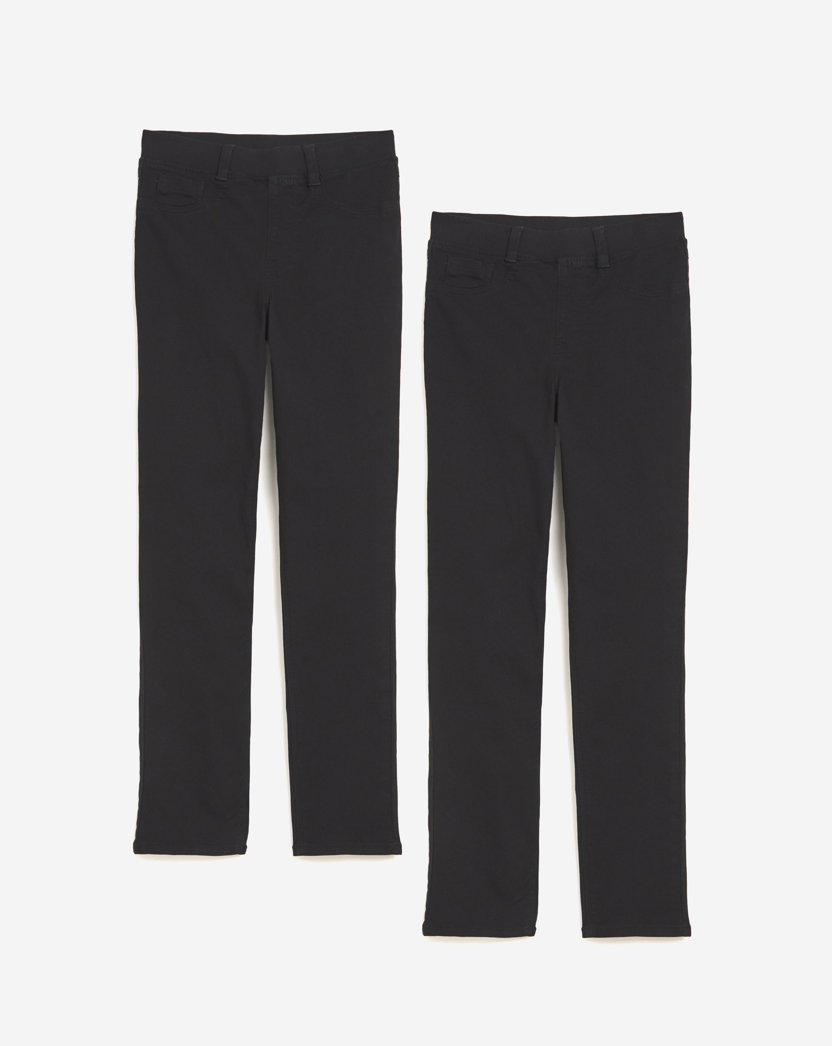2PK Black/Black Slim Leg Jeggings