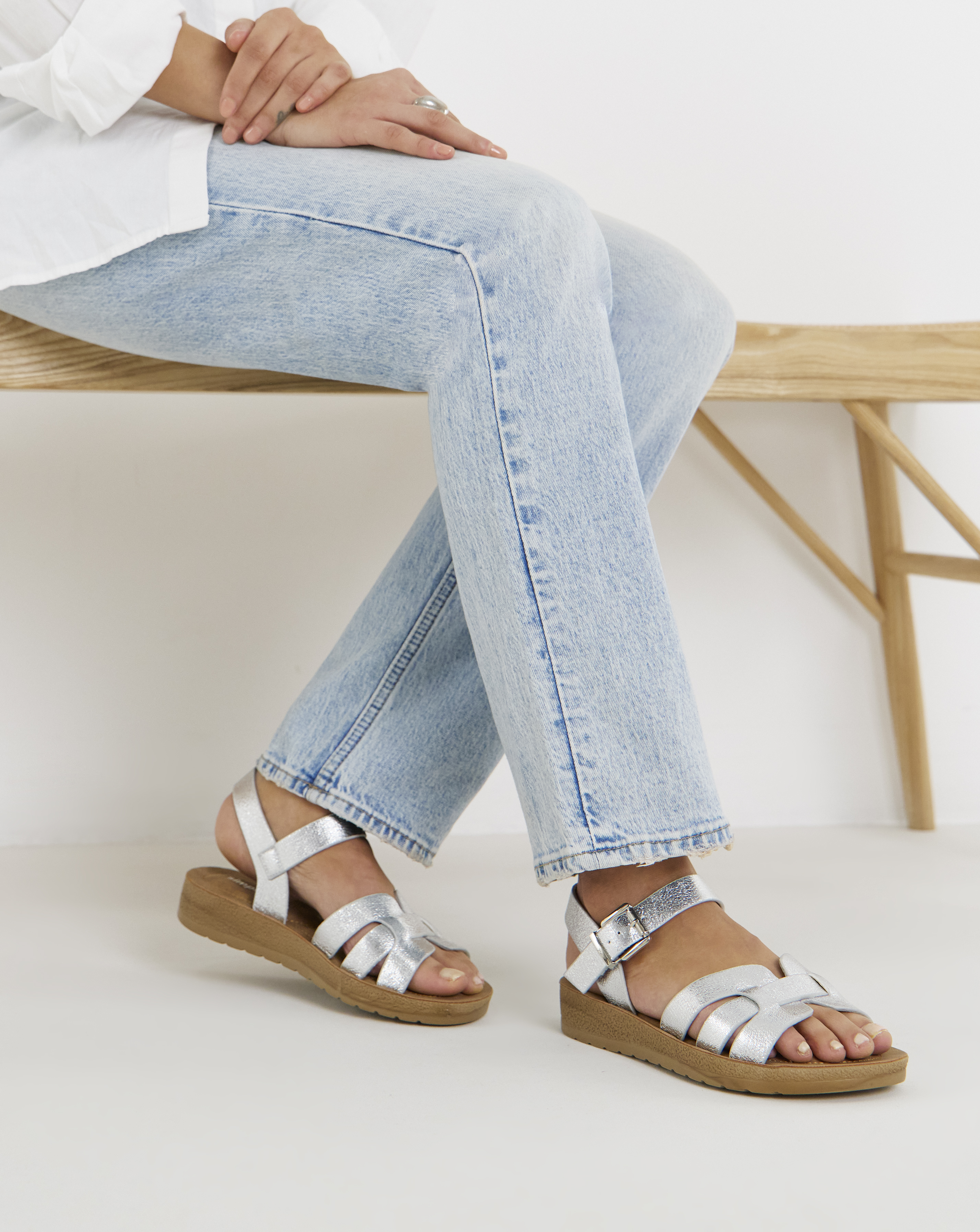 Woven Comfort Sandal Wide