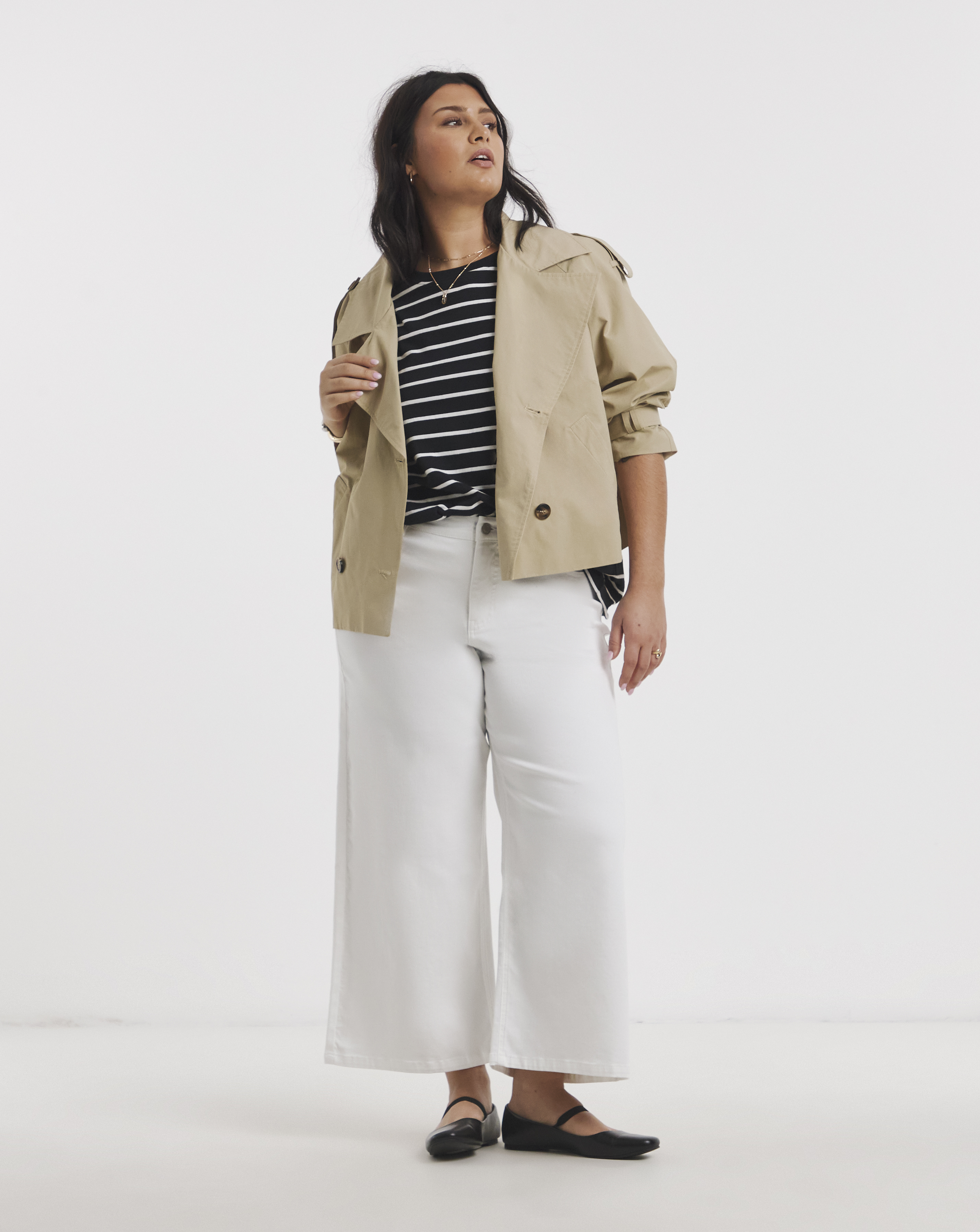 White 24/7 Culotte Jeans