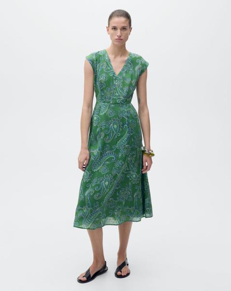 Mango Green Floral Midi Dress - Image