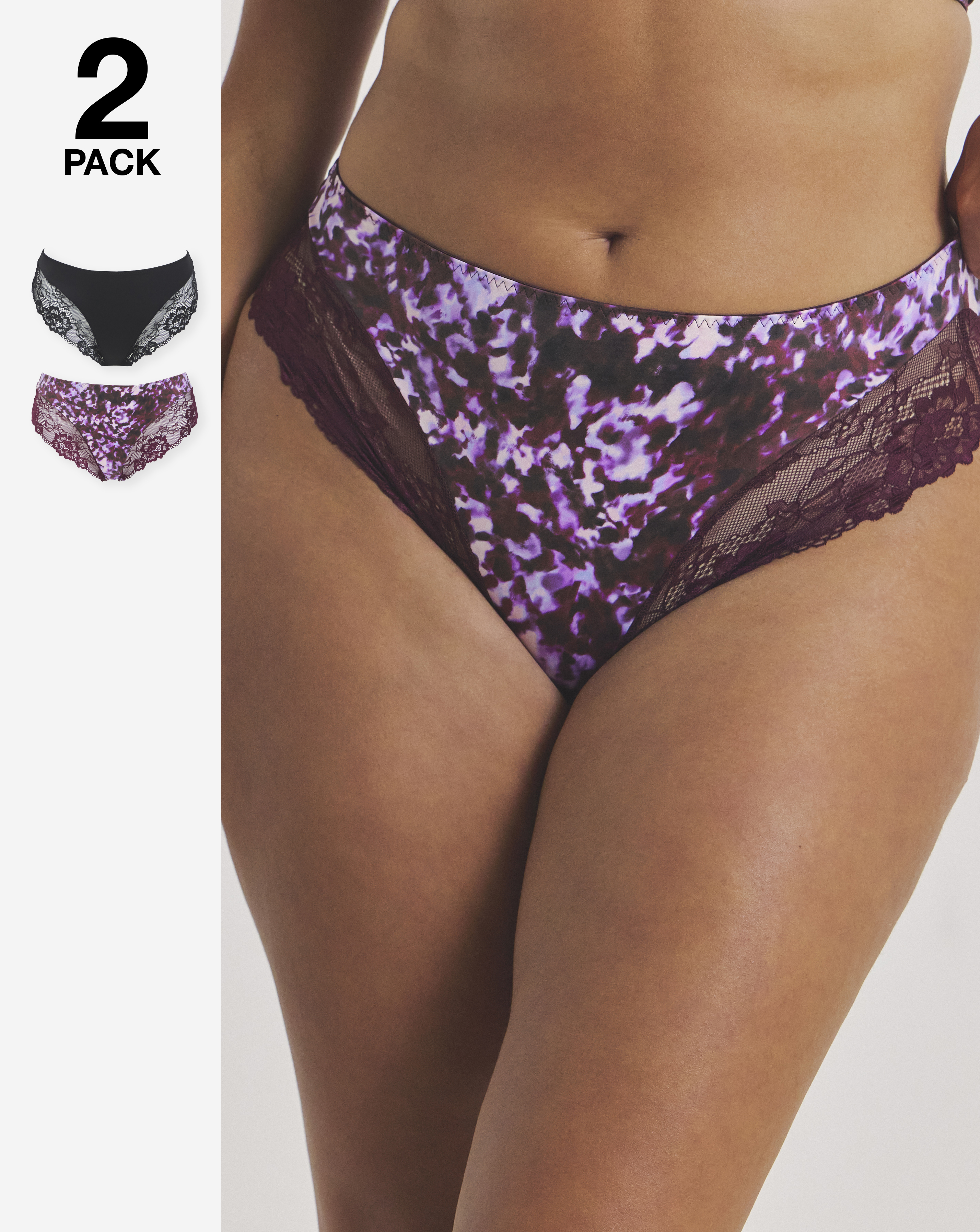 2 Pack Adrianne Midi Knickers