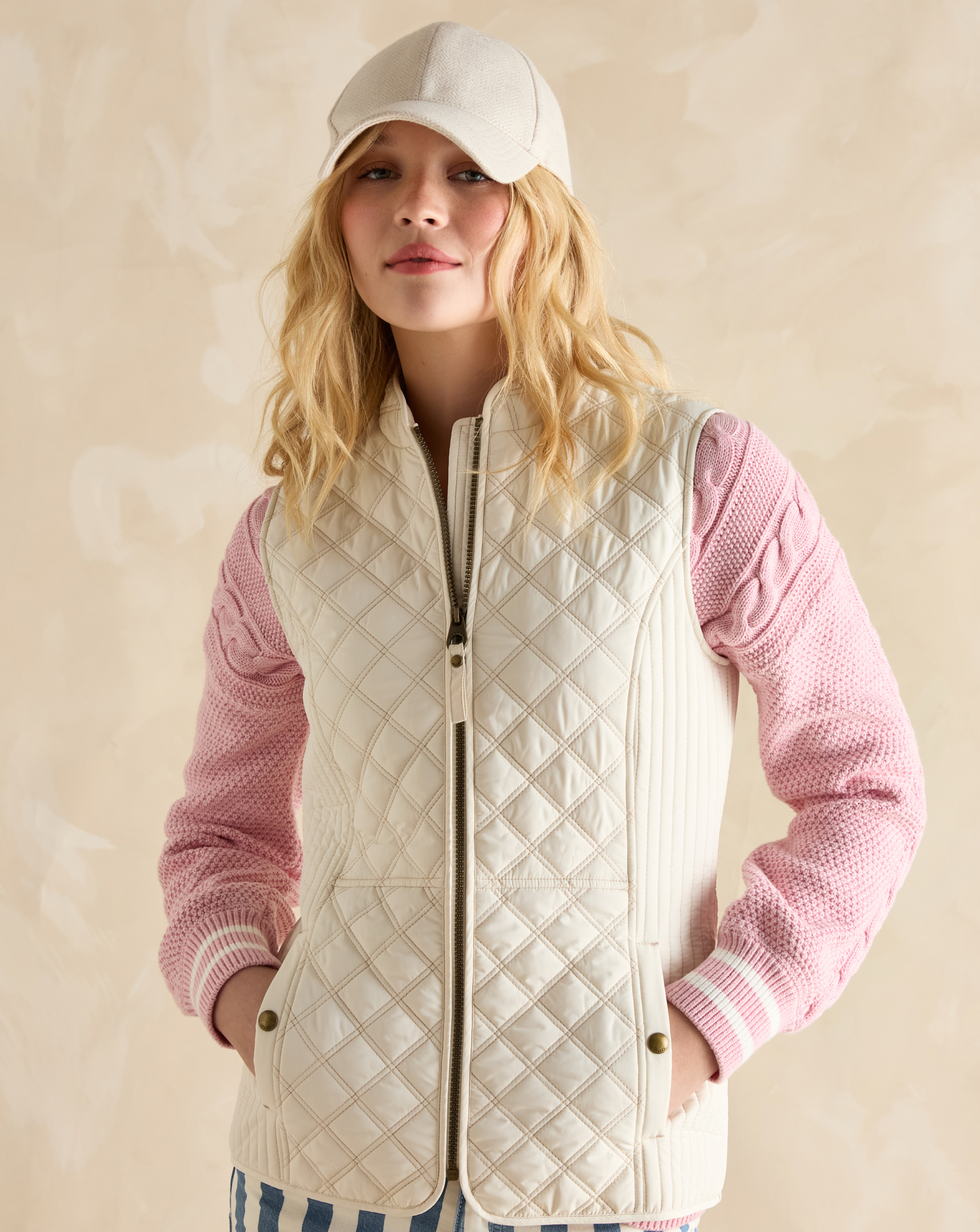 Joules Cream Minx Gilet - Size 10