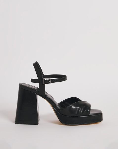 Twist Platform Heeled Sandals Wide