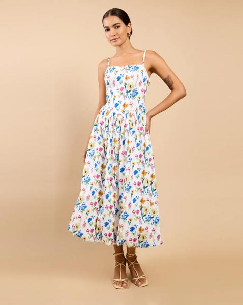 LM Floral Balloon Midaxi
