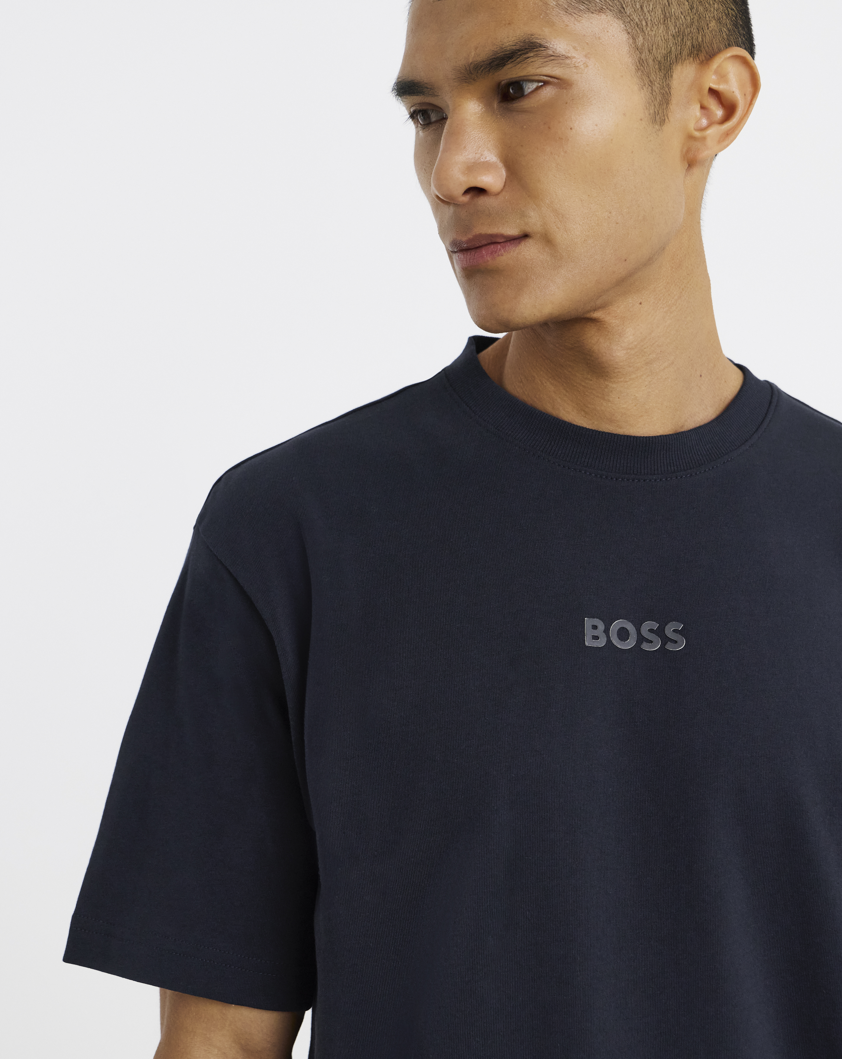 BOSS Centre Logo T-Shirt - Navy