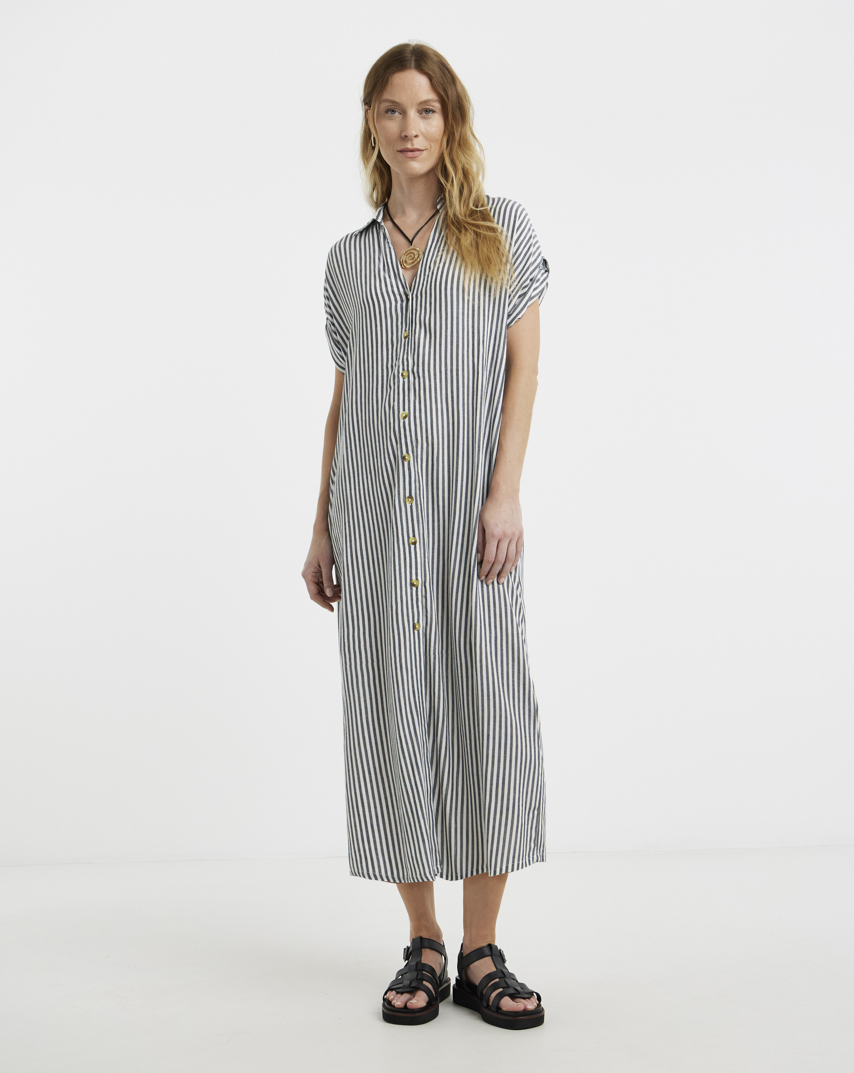 Stripe Gown Dress