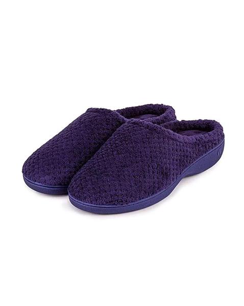 Totes Ladies Popcorn Terry Mule Slippers