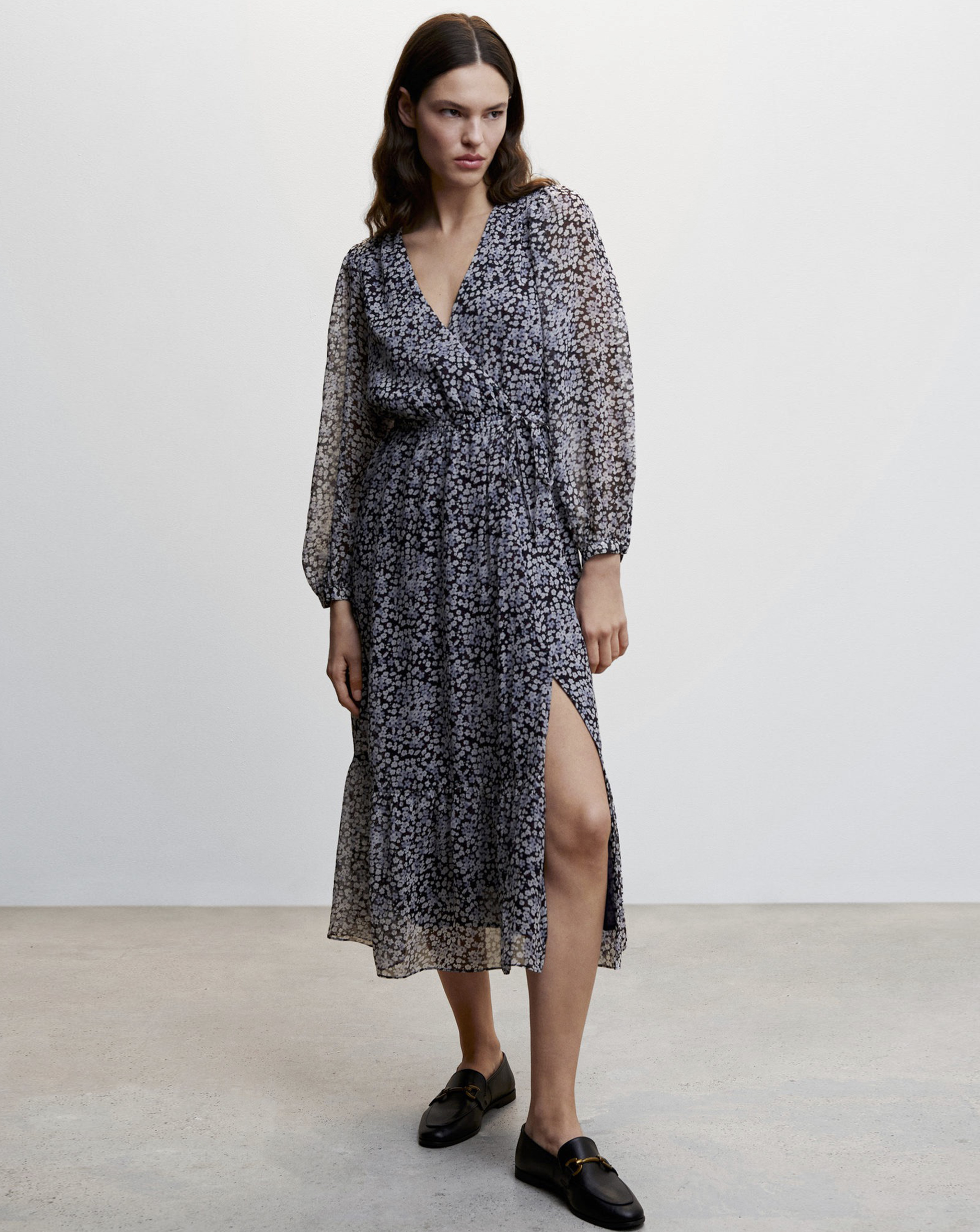 Mango Flower Print Dress