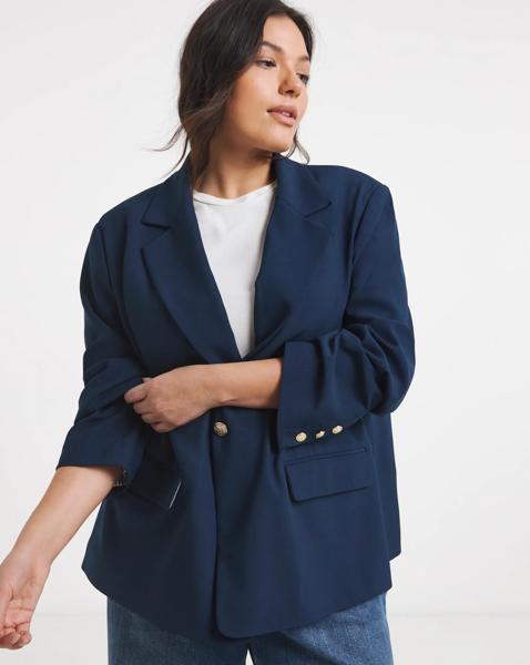 Simply Be Navy Oversized Blazer