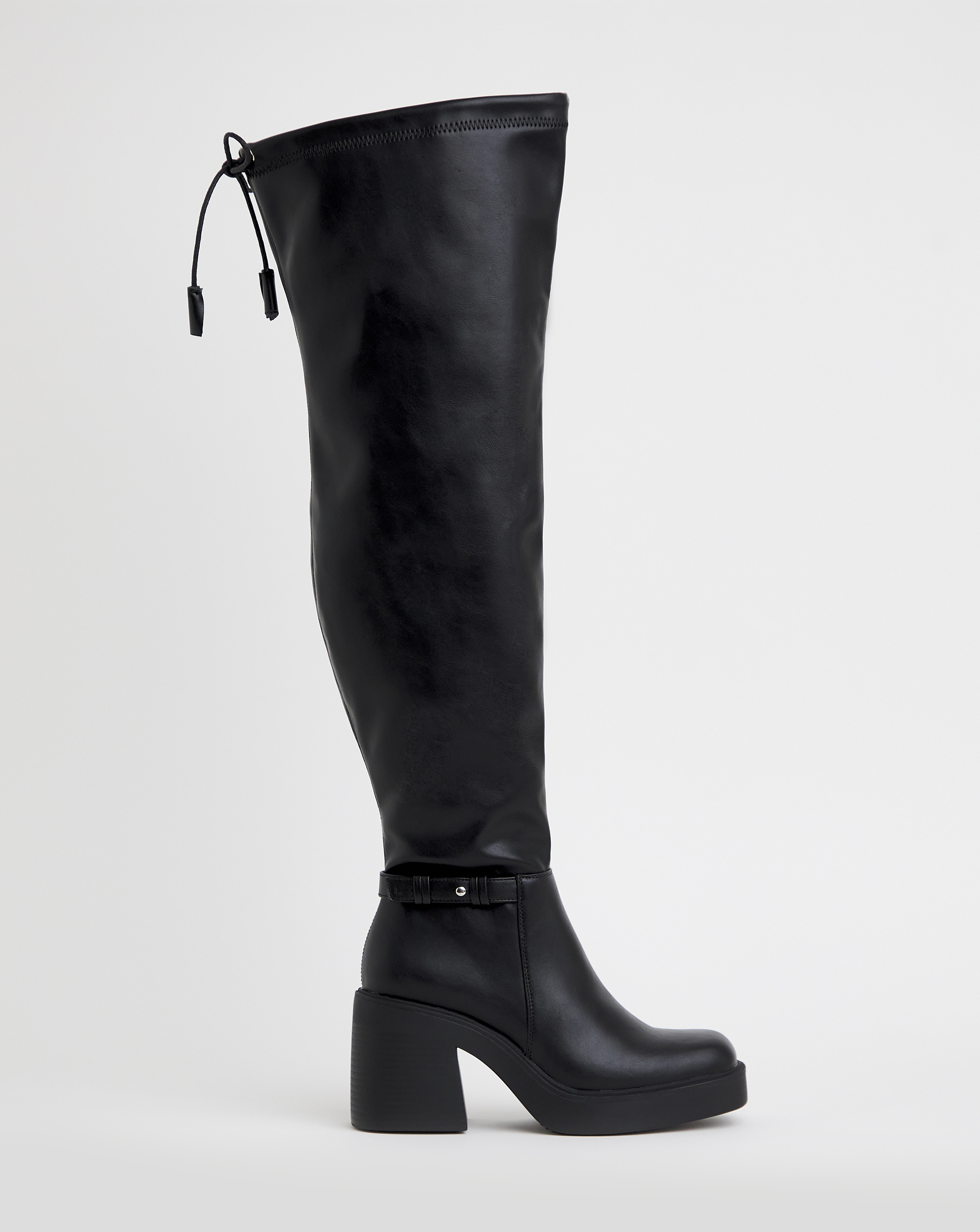 Over Knee Platform Heeled Boot Wide SCP