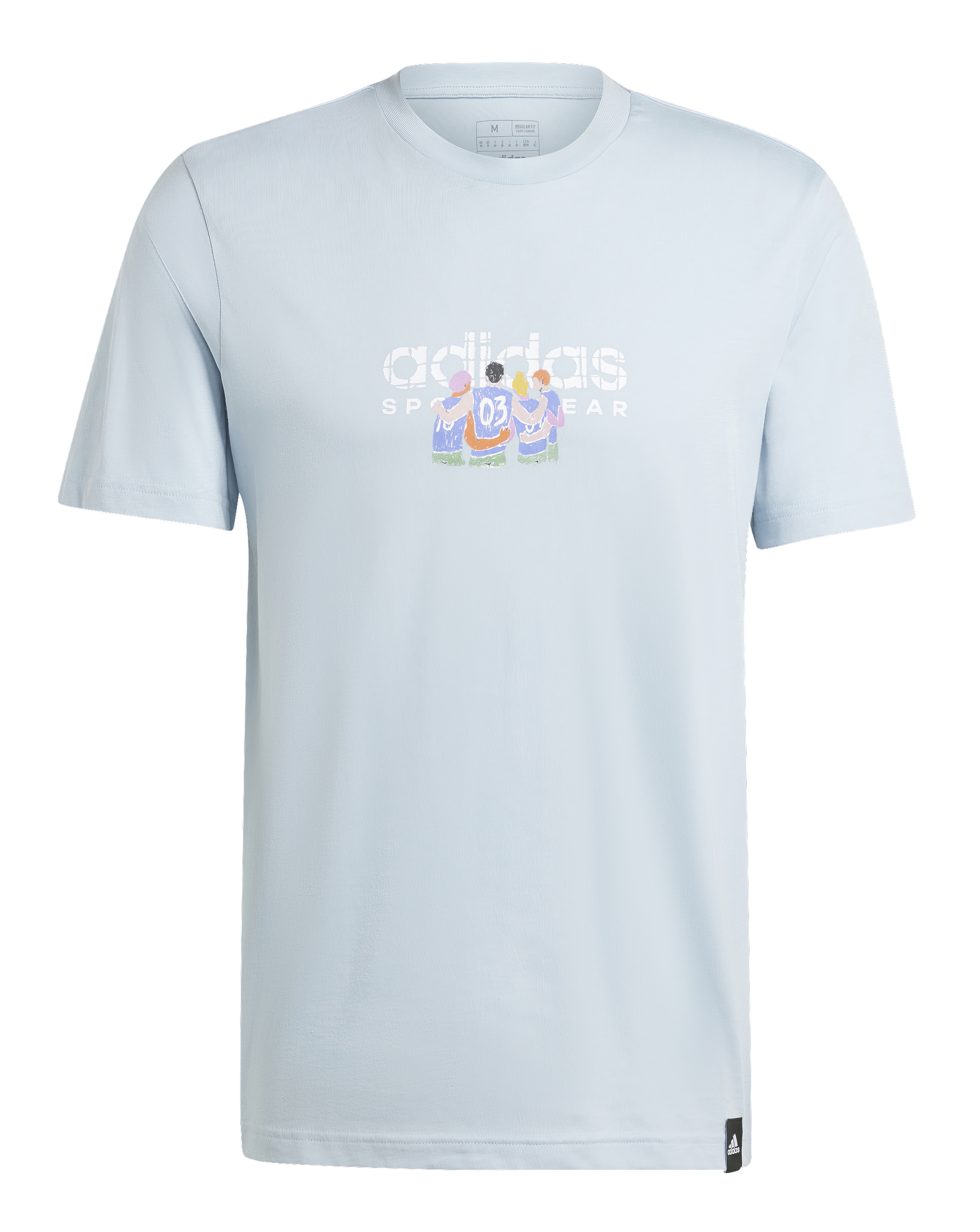 Adidas Codes T-Shirt Blue Mens Regular Fit 100% Cotton Size M37/40